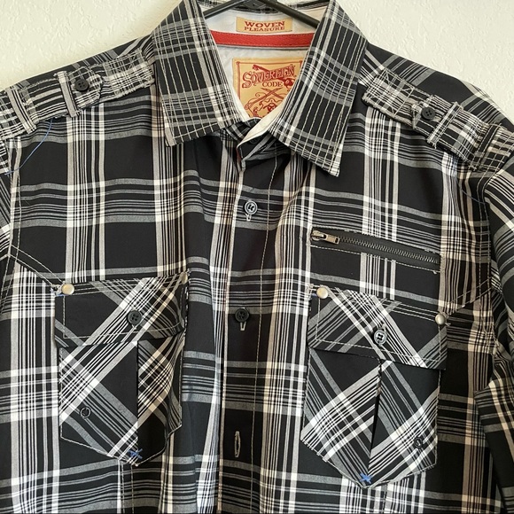 Sovereign Code Plaid Button Up - Size L - Picture 2 of 2